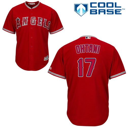 Angels of Anaheim #17 Shohei Ohtani Red New Cool Base Stitched MLB Jersey